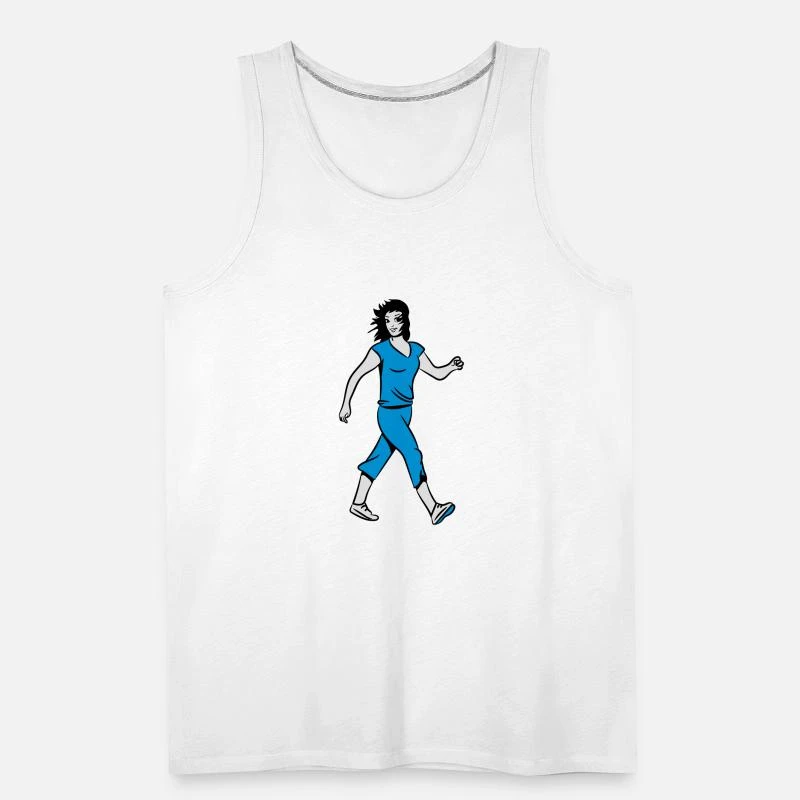 'walking Frau Sport' Männer Premium Tanktop | Spreadshirt 7 'walking Frau Sport' Männer Premium Tanktop | Spreadshirt – Bild 5