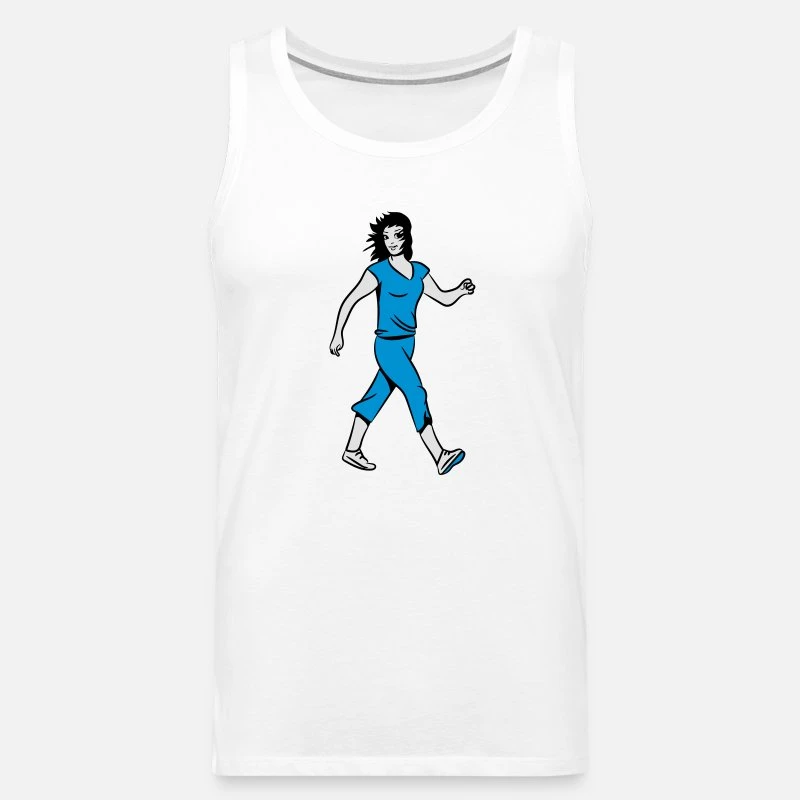'walking Frau Sport' Männer Premium Tanktop | Spreadshirt 9 'walking Frau Sport' Männer Premium Tanktop | Spreadshirt – Bild 7