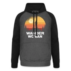 'Wanderwoman Wandern Trekking Berge Natur' Unisex Baseball Hoodie | Spreadshirt -Steman Clothing Shop wanderwoman wandern trekking berge natur unisex baseball hoodie 1