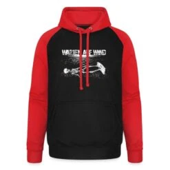 'WartenAufWind 2 Weiß' Unisex Baseball Hoodie | Spreadshirt -Steman Clothing Shop wartenaufwind 2 weiss unisex baseball hoodie 4