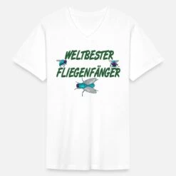 'Weltbester Fliegenfänger, Insekten Stubenfliege' Männer Bio T-Shirt Mit V-Ausschnitt | Spreadshirt -Steman Clothing Shop weltbester fliegenfaenger insekten stubenfliege maenner bio t shirt mit v ausschnitt 2