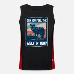 James & Nicholson 'Wolf Spruch' Funktionelles Kontrast-Tank Top Für Männer| Spreadshirt -Steman Clothing Shop wolf spruch funktionelles kontrast tank top fuer maenner 1