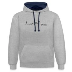 'worms Skyline' Unisex Hoodie Zweifarbig | Spreadshirt -Steman Clothing Shop worms skyline unisex hoodie zweifarbig 2